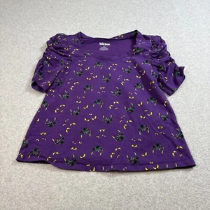 Disney Haunted Mansion Torrid Shirt Woman 00 Medium Purple Wallpaper Eyes Cospla - Picture 1 of 7
