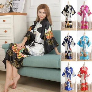 1Pcs Kimono Gown Robes Wedding Women Bridesmaid Floral Luxury Nice Robe - Picture 1 of 15
