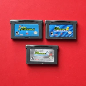 Kim Possible 1 2 3 Game Boy Advance Monkey Fist Drakken's Demise Team Possible - Picture 1 of 11