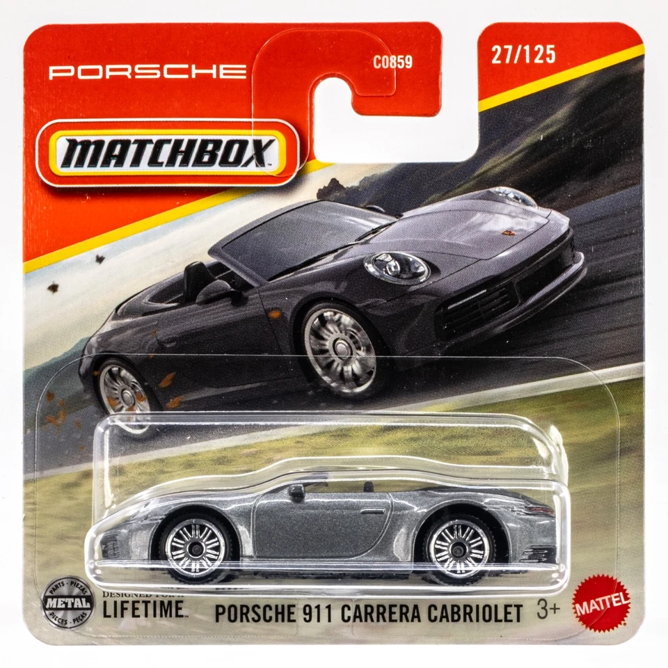 2025 Matchbox #27 Porsche 911 Carrera Cabriolet ARCTIC GREY | FSSC - Image 1 of 1