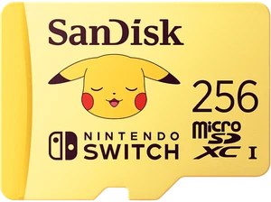 Tarjeta micro SDXC - SanDisk Licencia Nintendo, Pokemon Pikachu, 256GB, Para Nin - Imagen 1 de 4