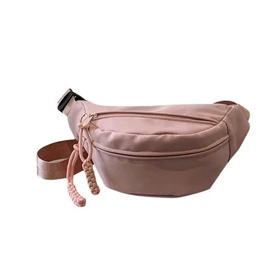 Waist Bag Women New Canvas Leisure Portable Zipper Korean Style Canvas Chest Bag - Image 1 of 4