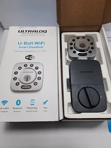 Cerradura inteligente Ultraloq U-bolt Wifi con sensor de puerta, cerradura de puerta de entrada sin llave 5 en 1 - Imagen 1 de 7
