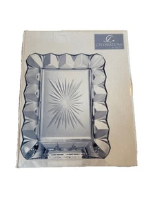 Vintage France Blossom Lead Crystal 5"x7" Picture Photo Frame With Box - Picture 1 of 6