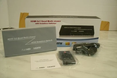 HDMI 4 x 1 Quad Multi Viewer with Seamless Switcher Brand New - Image 1 of 4