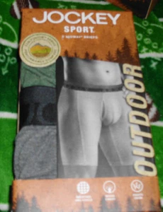 Men's New Size Small 2 Pack Gray & Green Jockey Sport Outdoor Midway Briefs - Picture 1 of 4