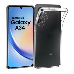 Clear Gel Case For Samsung A34 5G Shockproof Silicone Phone Cover - Picture 1 of 1