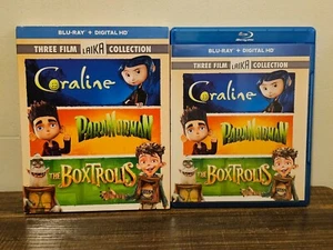 3-Film Laika Collection: Coraline + ParaNormaN + Boxtrolls (Blu-Ray) w/Slipcover - Picture 1 of 4
