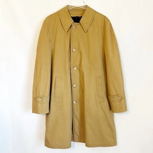 Vintage Gleneagles Marvelour by Furtex Men's 38 Beige Trench Coat Overcoat - Picture 1 of 16
