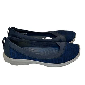 Crocs Damen Größe 6 Blau Busy Day Stretch Flache Slipper Mary Jane 204752 - Bild 1 von 10