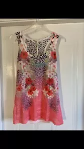 New Amnesia Ibiza Women's Tank Top Racerback Vest Sleeveless Jewel Embellished - Picture 1 of 4