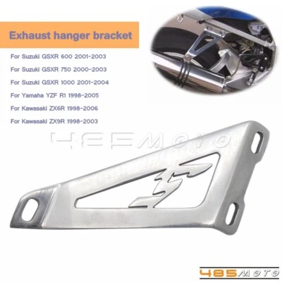 Soporte de suspensión de escape cromado para Kawasaki Ninja ZX6R Ninja ZX9R 1998-06 YZF R1  Foto 1 de 4