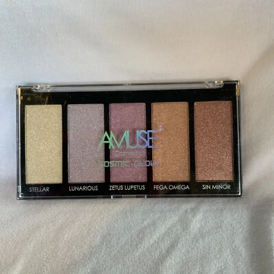 Highlighter Contour Powder Palette Amuse Cosmetic Glow Shimmer Face Makeup - Image 1 of 4