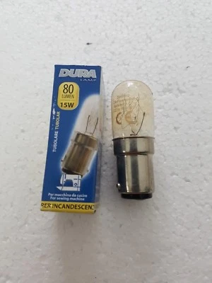 LAMPADA PER MACCHINA DA CUCIRE ATTACCO B15d 15W DURALAMP 220V (15X57mm)