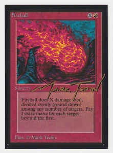 Gold Shadow Signed Fireball NM Collectors' Edition CE Artist Mark Tedin 1993 MTG - Picture 1 of 2
