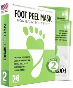 Foot Peel Mask- 2 Pairs of Regular Skin Exfoliating Foot mask For Cracked Heels - Picture 1 of 5