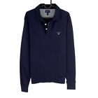 GANT Navy Blue Original Heavy Rugger Polo Sweater Pullover Size M