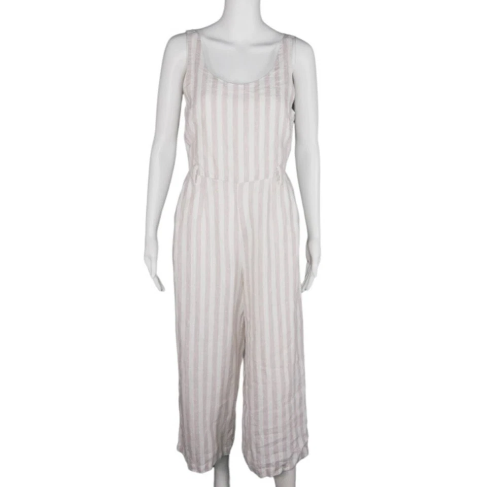 Rachel Zoe Linen Striped Jumpsuit Size 2 - Image 1 of 4