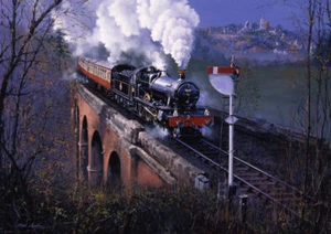 GWR Manor Class Severn Valley Railway Engine Steam Train Blank Birthday Card - Picture 1 of 1