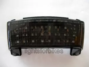 LED Heckleuchte Rücklicht schwarz Honda NTV 650 smoked LED tail light - Picture 1 of 2