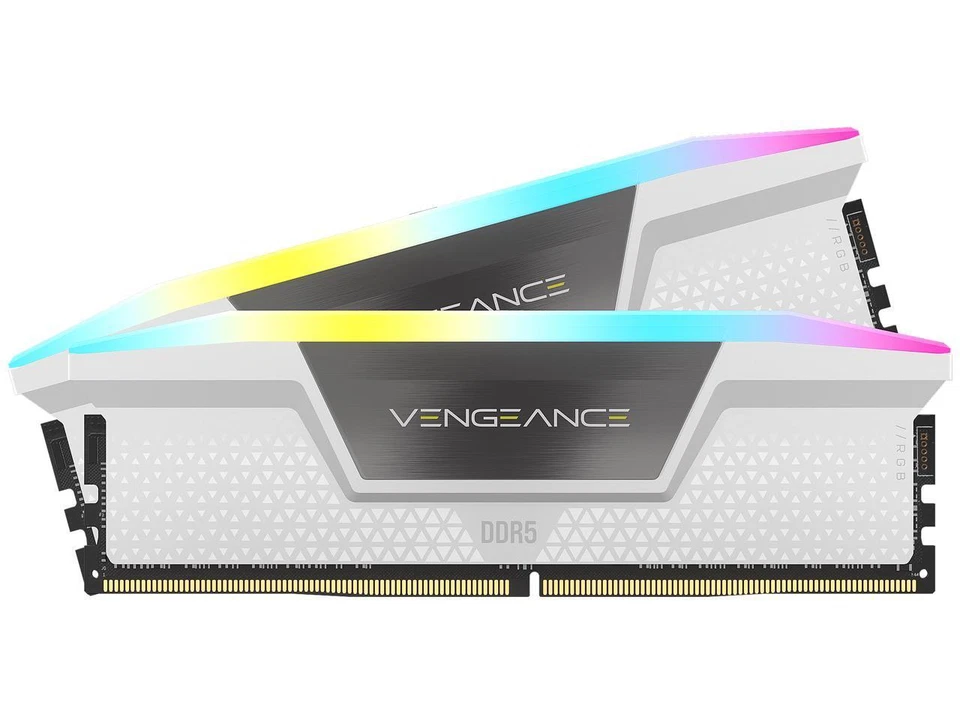 CORSAIR Vengeance RGB 32GB (2 ) DDR5 6000 Desktop Memory CMH32GX5M2E6000C36W