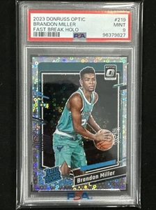 2023 Panini Optic - Brandon Miller #219 - Fast Break Holo PSA 9 - Picture 1 of 2