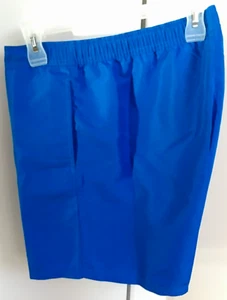 Blue Swim Board Shorts Size 2X Swimwear 7" Inseam Mesh Lining Side Pockets NEW - Picture 1 of 15