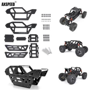 FLYXM Carbon Fiber Alum Frame Roll Cage Body Shell for 1:24 RC Axial SCX24 Car - Picture 1 of 11