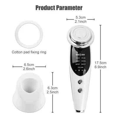 7 in 1 Face Lifting Device EMS Microcurrent Skin Rejuvenation Facial Massager - Image 1 of 4