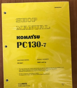 Komatsu PC130-7 Excavator Service Shop Repair Manual 70001 and up - Picture 1 of 1