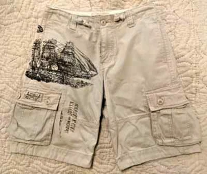 Vtg Polo Ralph Lauren Denim Supply Sportsman Aztec Cargo Military Boat Shorts 30 - Picture 1 of 11