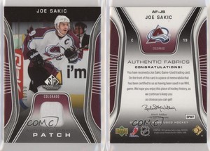 2006-07 SP Game Used Edition Authentic Fabrics /50 Joe Sakic #AF-JS Patch HOF
