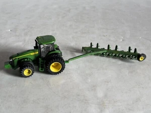 ERTL 1:64 scale John Deere 8R 370 Tractor w/custom Fat Tires & 7 Blade Plow - Picture 1 of 20