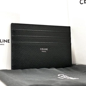 Estuche para tarjetas Celine de cuero negro auténtico - Imagen 1 de 24
