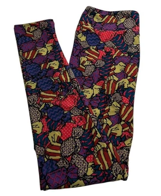 Leggings LuLaRoe OS Talla Única HALLOWEEN Caramelo Dulce Colorido Geométrico Elástico Foto 1 de 4