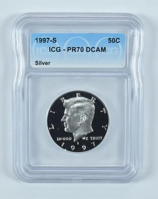 1997-S Kennedy Half Dollar Silver PR70 DCAM ICG *5058 - Image 1 of 4