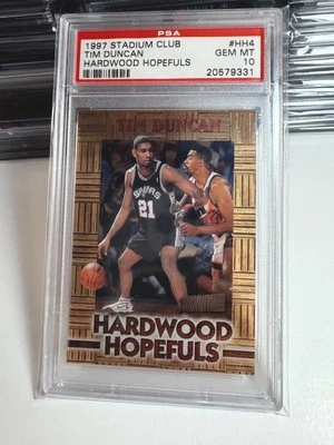1997 Stadium Club Hardwood Hopeful #HH4 Tim Duncan ROOKIE 💎🔥PSA 10!!! - Image 1 of 2