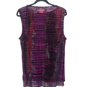 Camisa Top CATHERINE MALANDRINO Púrpura Roja Suave Arruga Talla L - Imagen 1 de 4