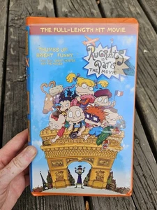 Rugrats in Paris (VHS, 2000) Nickelodeon ORANGE TAPE Clamshell Movie Video - Picture 1 of 7