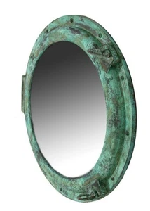 Porthole Mirror 30" Shipwreck Nautical Decor Ship Wall Mount Round replica Beach - Picture 1 of 1
