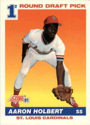 1991 Score MLB Aaron Holbert #676 - Image 1 of 2