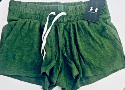 Pantalones Cortos para Correr Under Armour Mujer Mezcla de Algodón XS Verde Bosque ¡Nuevos! BxMM Foto 1 de 4