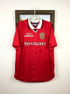 Manchester United Cup Shirt football shirt 1997 Soccer Umbro Mens Jersey Size L - Picture 1 of 15