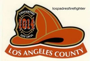 NEW LOT OF 2 LOS ANGELES COUNTY FIRE HELMET STICKER DECAL NEW - Picture 1 of 1