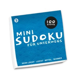 100 Mini Sudoku 3 als Block für unterwegs Rätsel Zahlen Rätselblock - Bild 1 von 2
