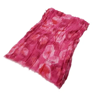 LOUIS VUITTON Pareo Scarf Stole Summer Ikat Logo M74928 Cotton Silk Rose Andean - Picture 1 of 4