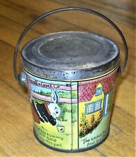 Peter Cottontail Tin lithographed Candy Tin - Pail Lovell & Covel Co.