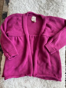 Peek girls sz. 10 pink cardigan sweater (wrap style) Cute, great quality - Picture 1 of 7