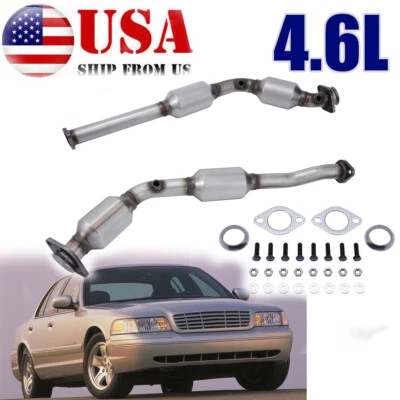 2xCatalytic Converter For Ford Crown Victoria Lincoln Town Car Mercury 2002-2011 Foto 1 de 4