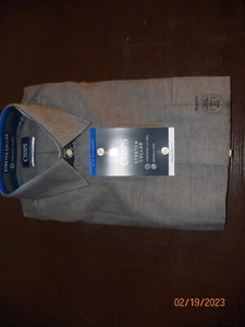 Chaps Regular Fit Men's Stretch Neck Charcoal Button Up Shirt New w/Tags - Picture 1 of 2